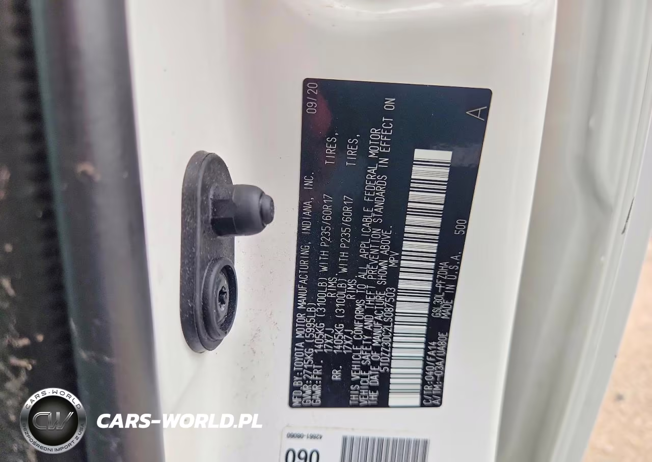 2020 Toyota Sienna L VIN:5TDZZ3DC2LS087503 - 13