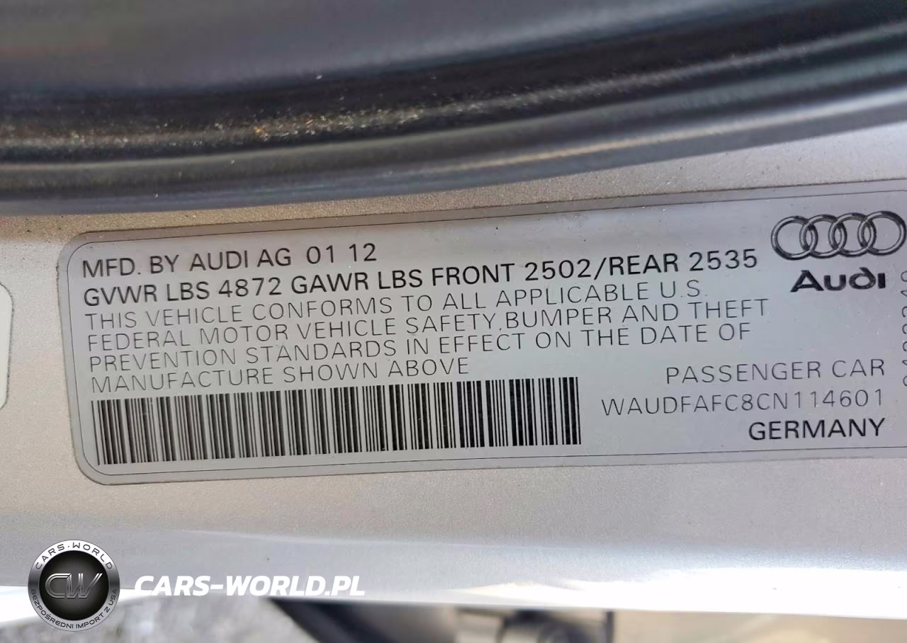 2012 Audi A6 Premium Plus VIN:WAUDFAFC8CN114601 - 12