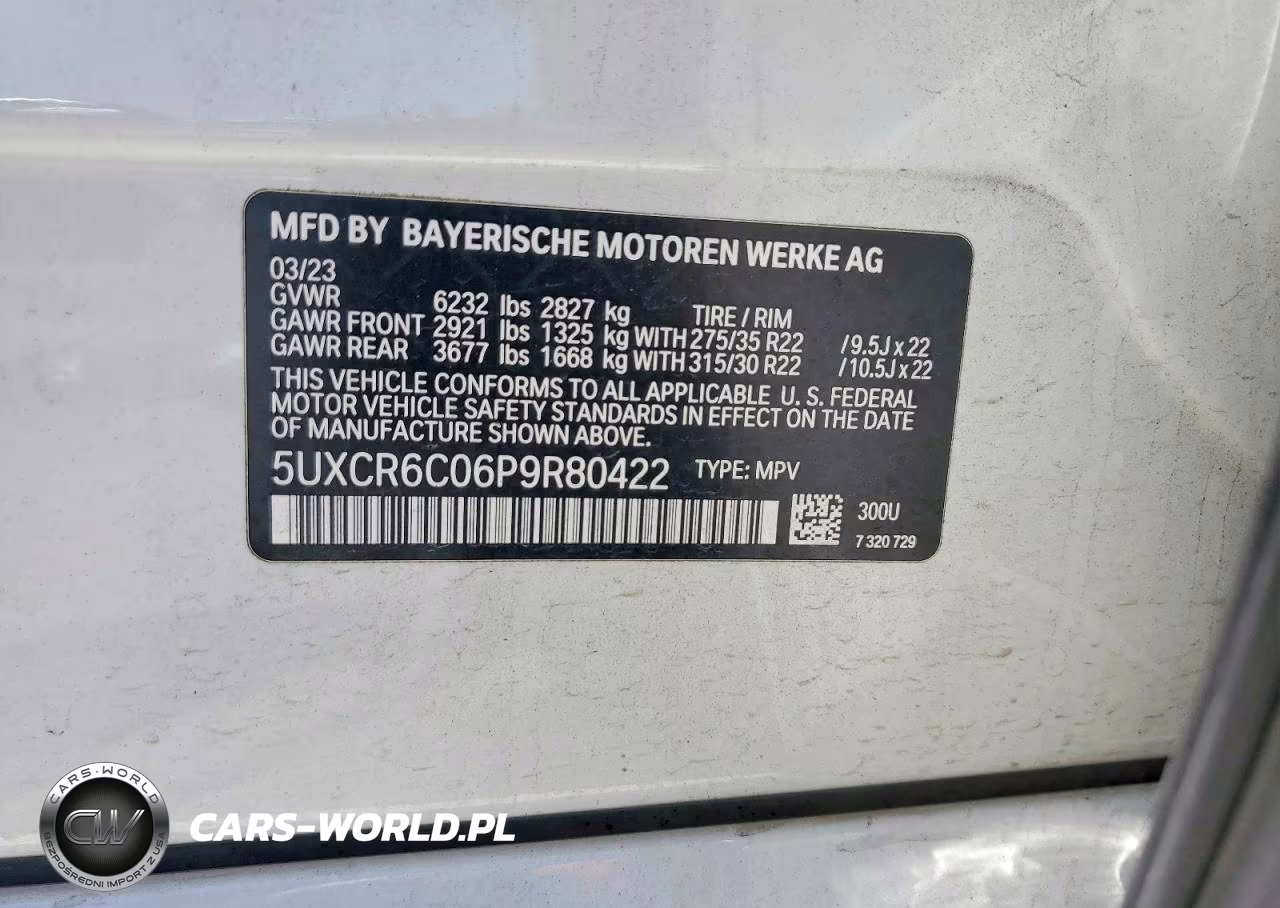 2023 BMW X5 xDrive40I VIN:5UXCR6C06P9R80422 - 12