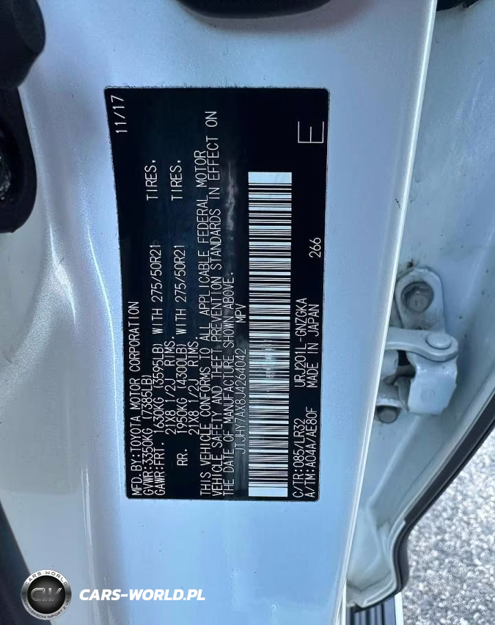 2018 Lexus Lx 570 VIN:JTJHY7AX8J4264042 - 10