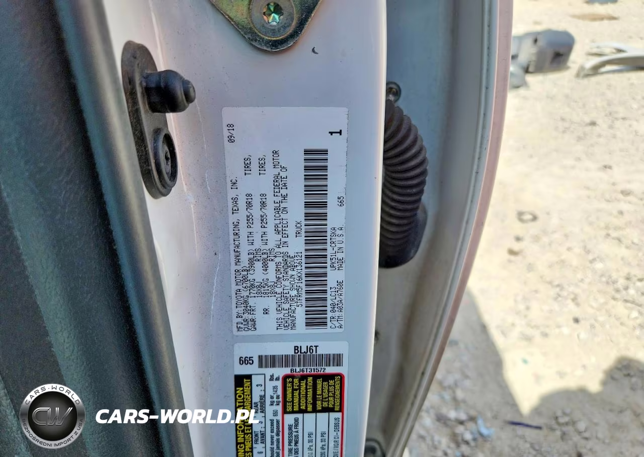2019 Toyota Tundra Sr VIN:5TFRM5F16KX136121 - 13
