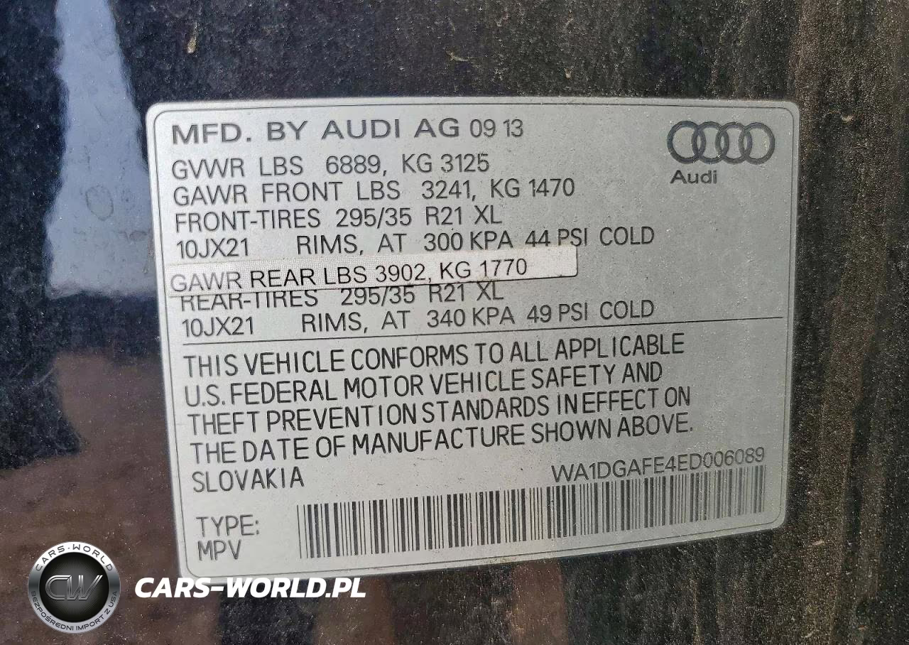 2014 Audi Q7 Prestige VIN:WA1DGAFE4ED006089 - 13