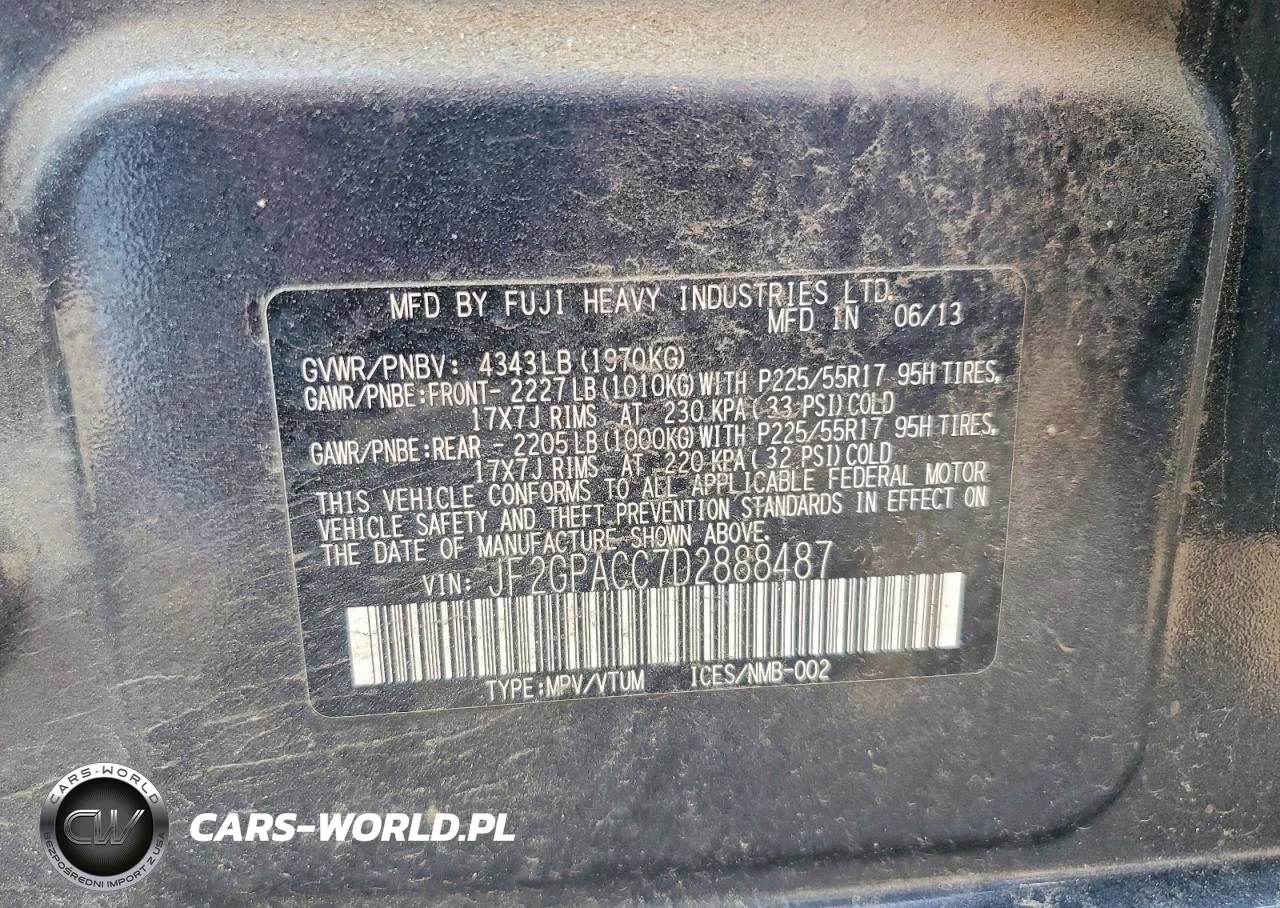 2013 Subaru Xv Crosstrek 2.0 Premium VIN:JF2GPACC7D2888487 - 12