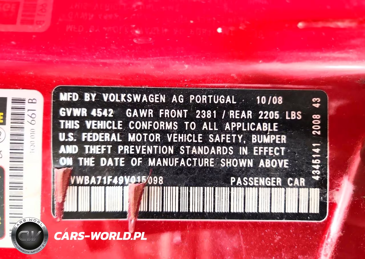 2009 Volkswagen Eos Turbo VIN:WVWBA71F49V015098 - 13