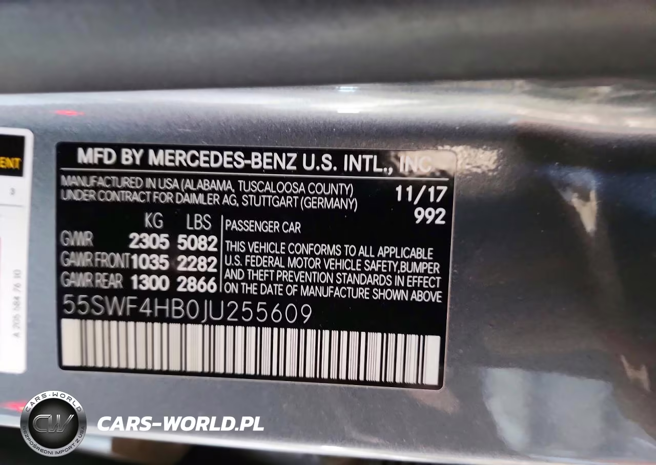 2018 Mercedes-Benz C 350E VIN:55SWF4HB0JU255609 - 12