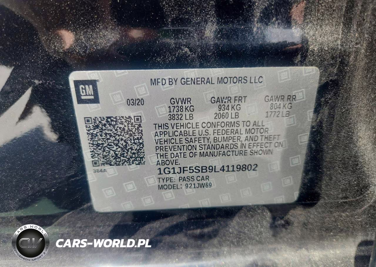 2020 Chevrolet Sonic Premier VIN:1G1JF5SB9L4119802 - 13