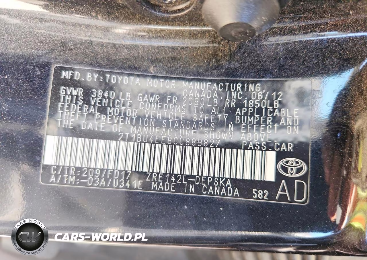 2012 Toyota Corolla S VIN:2T1BU4EE8CC889827 - 13
