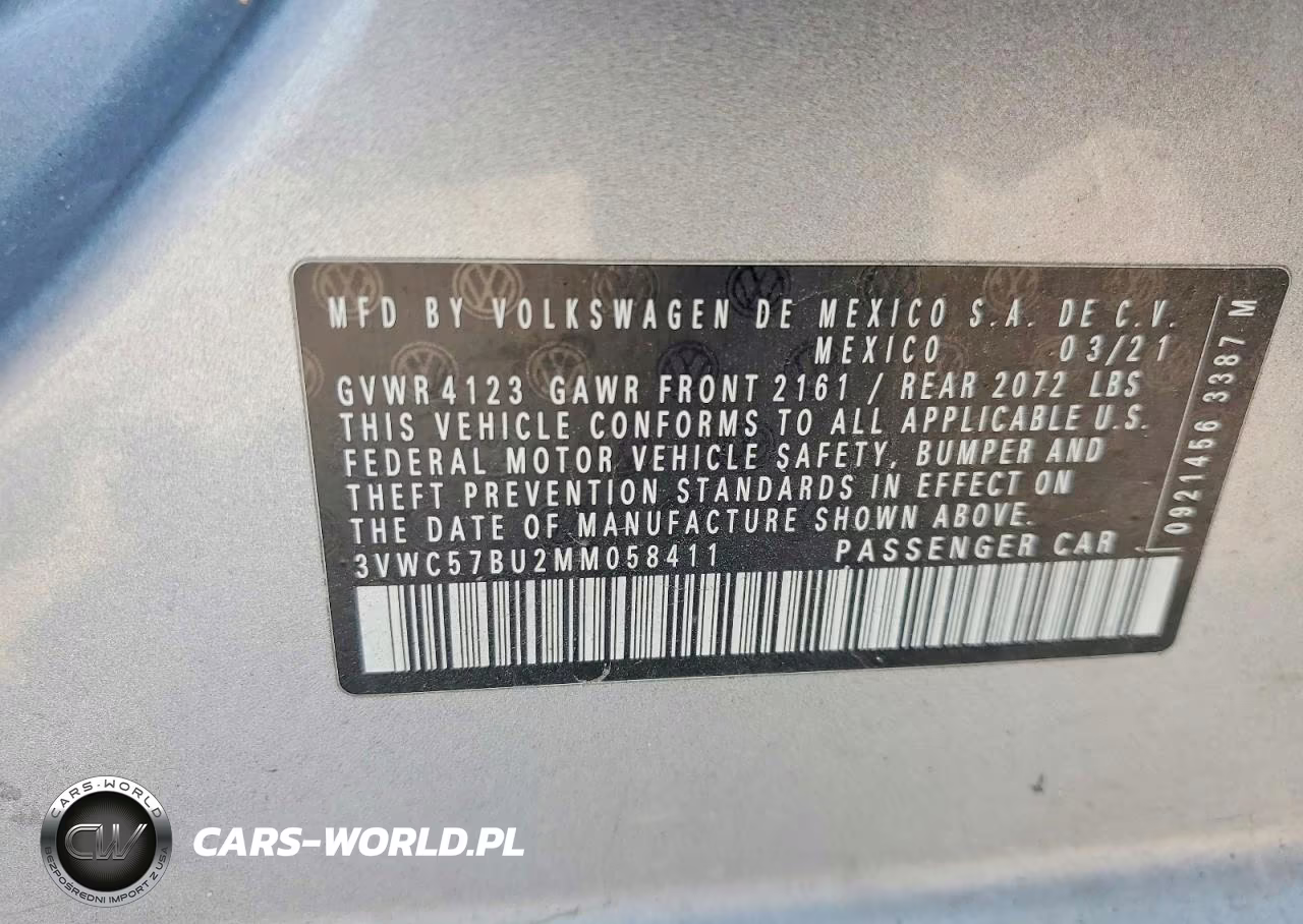 2021 Volkswagen Jetta S VIN:3VWC57BU2MM058411 - 12
