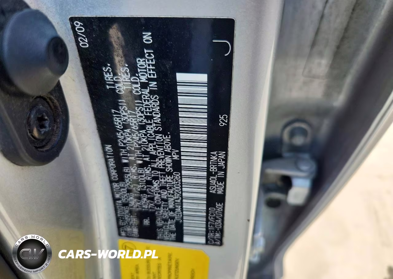 2009 Toyota Highlander VIN:JTEDA41A392003260 - 13