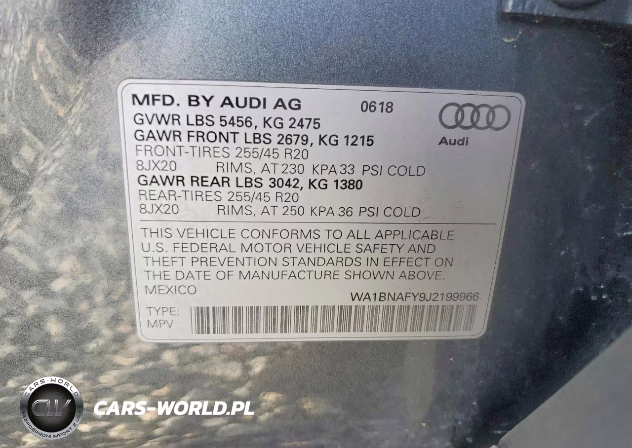 2018 Audi Q5 Premium Plus VIN:WA1BNAFY9J2199966 - 12
