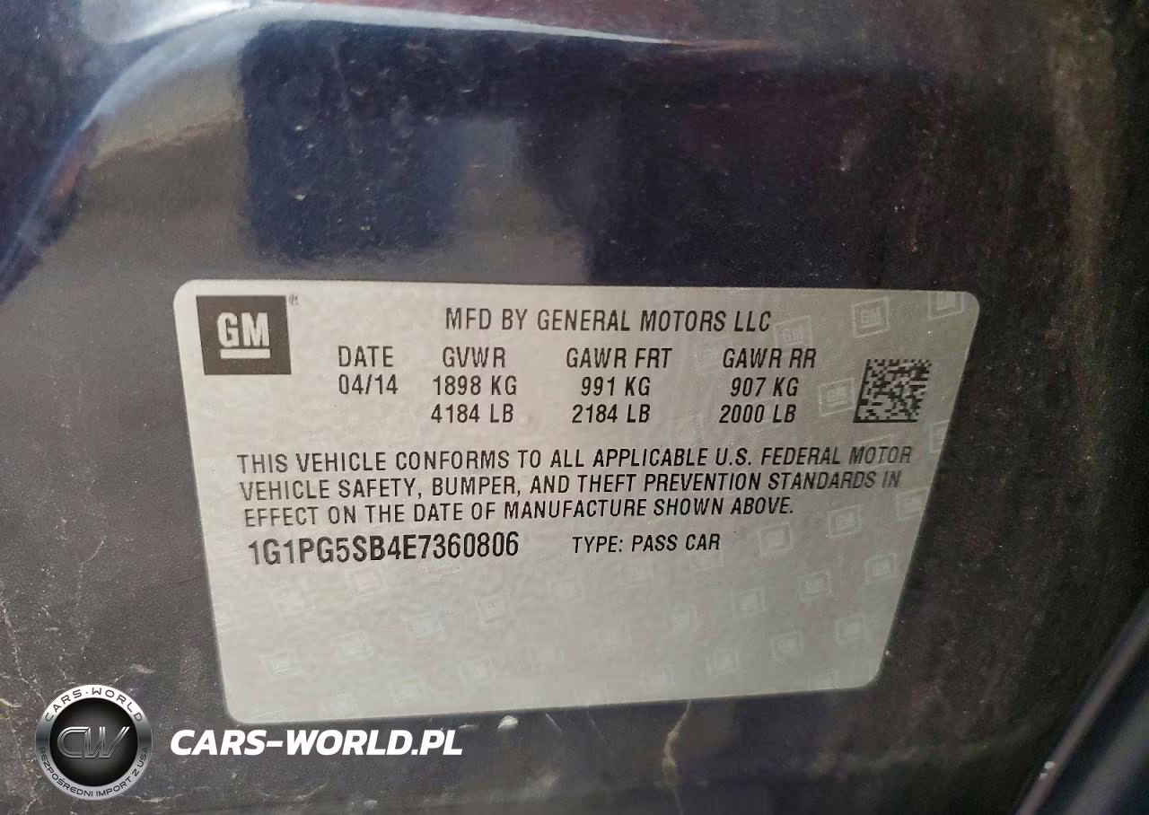 2014 Chevrolet Cruze Ltz VIN:1G1PG5SB4E7360806 - 12