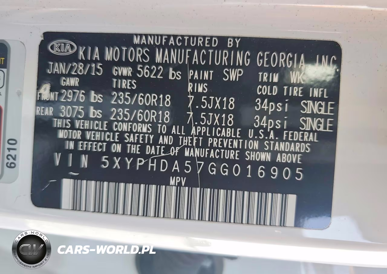 2016 Kia Sorento Ex VIN:5XYPHDA57GG016905 - 13