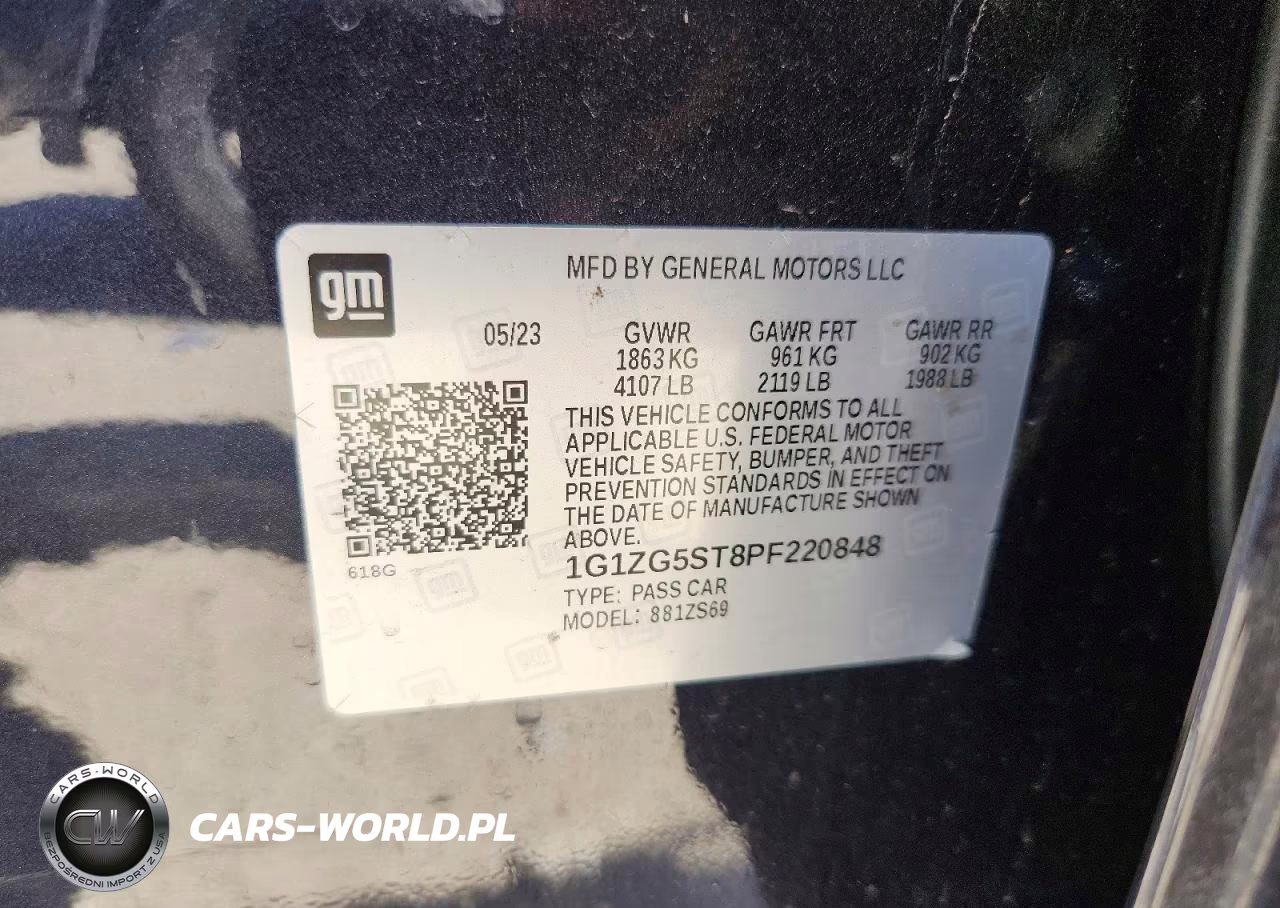 2023 Chevrolet Malibu Rs VIN:1G1ZG5ST8PF220848 - 13