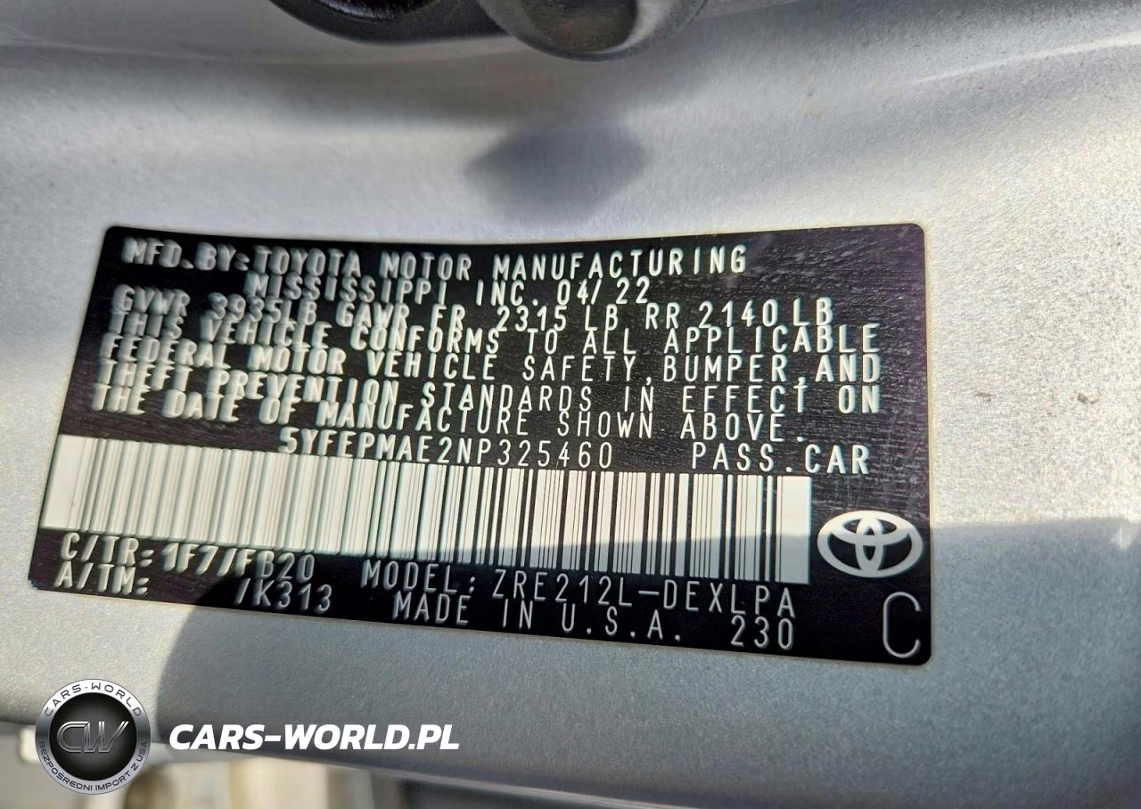2022 Toyota Corolla Le VIN:5YFEPMAE2NP325460 - 12