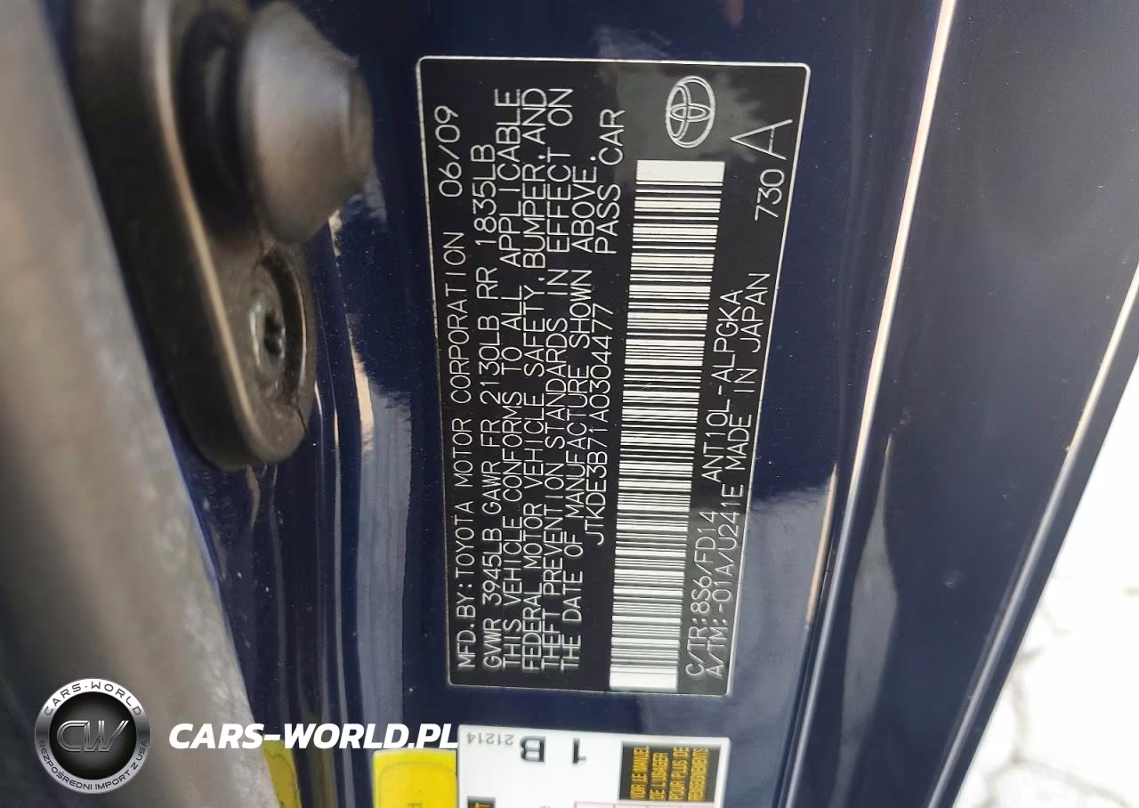 2010 Scion Tc Base VIN:JTKDE3B71A0304477 - 12