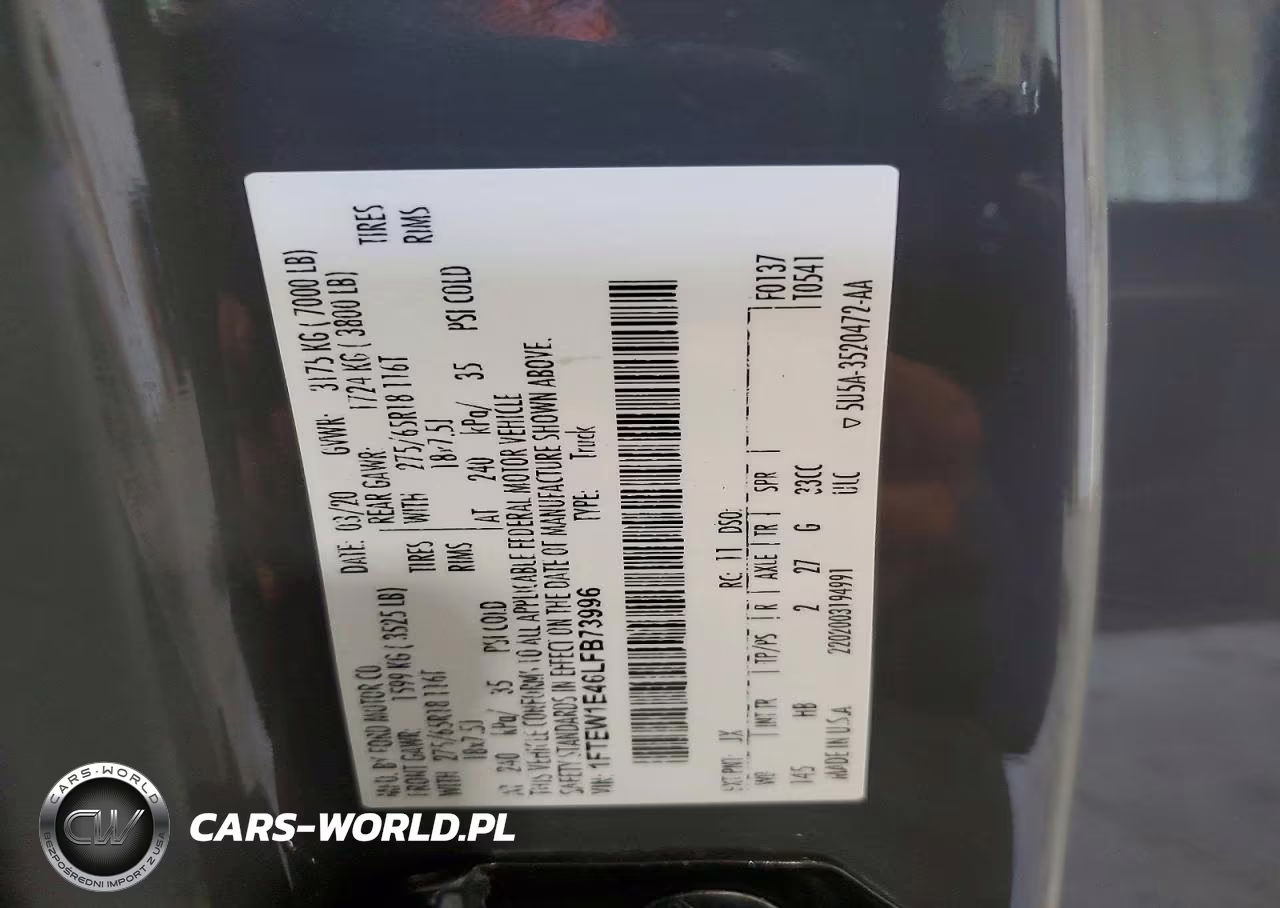 2020 Ford F150 Supercrew VIN:1FTEW1E46LFB73996 - 12