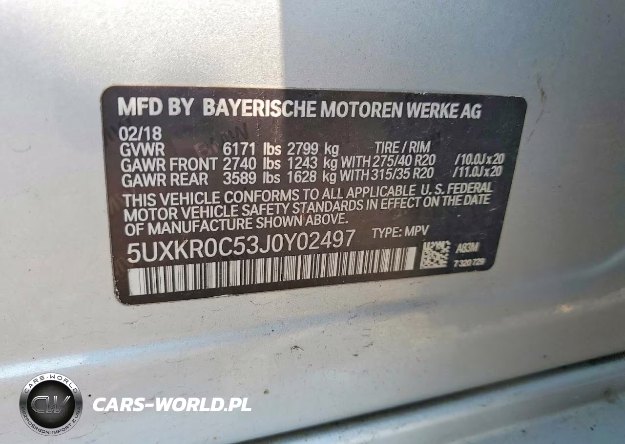 2018 BMW X5 xDrive35I VIN:5UXKR0C53J0Y02497 - 13