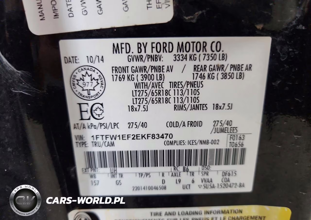 2014 Ford F150 Supercrew VIN:1FTFW1EF2EKF83470 - 12