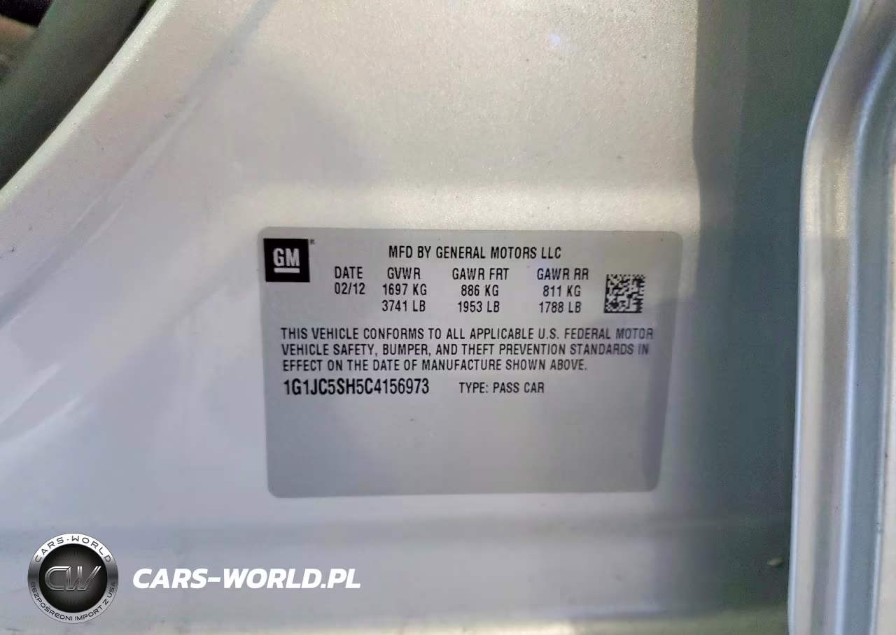 2012 Chevrolet Sonic Lt VIN:1G1JC5SH5C4156973 - 12