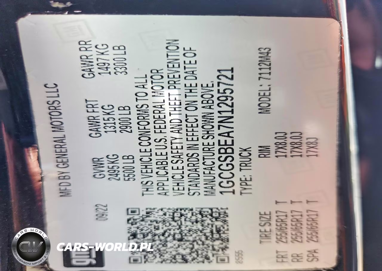 2022 Chevrolet Colorado VIN:1GCGSBEA7N1295721 - 12