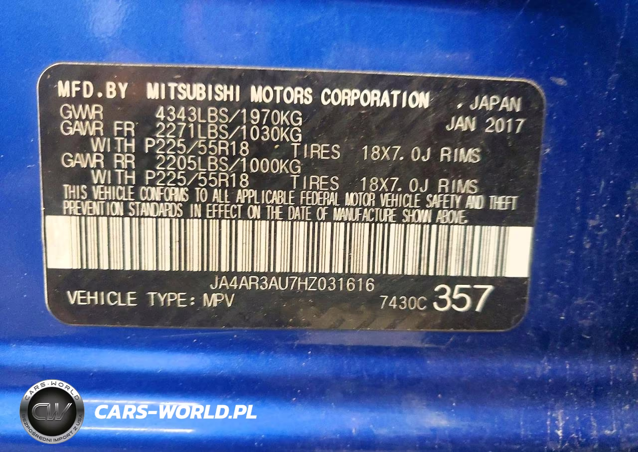 2017 Mitsubishi Outlander Sport Es VIN:JA4AR3AU7HZ031616 - 13