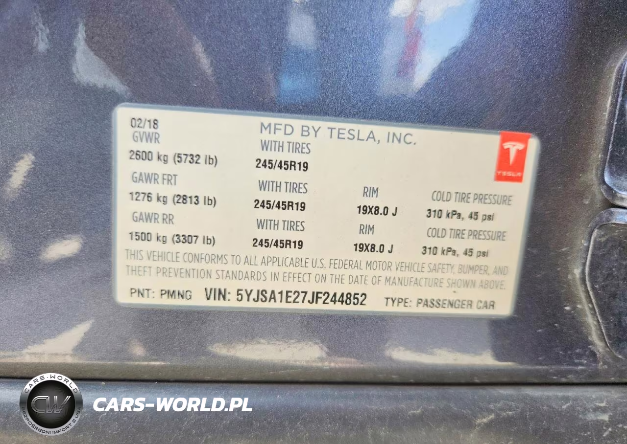 2018 Tesla Model S VIN:5YJSA1E27JF244852 - 12