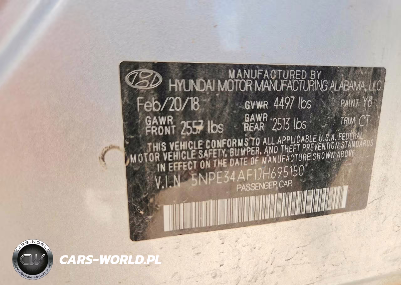 2018 Hyundai Sonata Sport VIN:5NPE34AF1JH695150 - 12