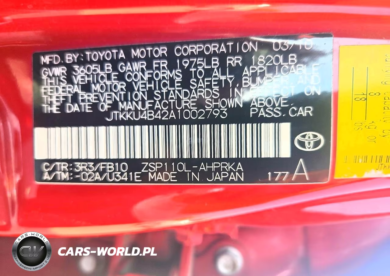 2010 Scion Xd Base VIN:JTKKU4B42A1002793 - 12