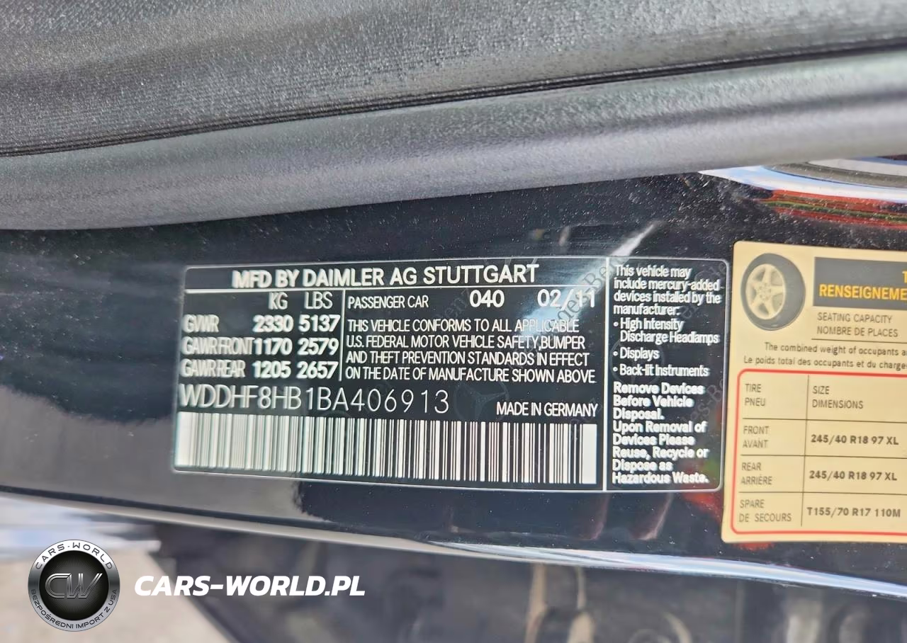 2011 Mercedes-Benz E 350 4Matic VIN:WDDHF8HB1BA406913 - 13