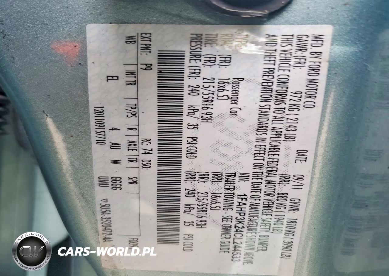 2012 Ford Focus Se VIN:1FAHP3K24CL244533 - 12