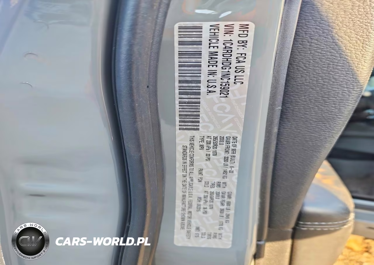 2022 Dodge Durango Gt VIN:1C4RDHDG1NC159021 - 14