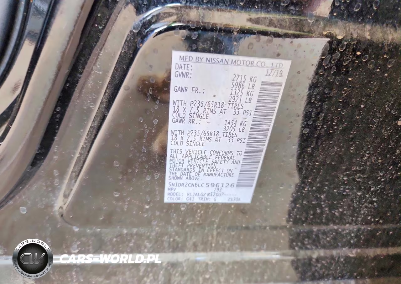 2020 Nissan Pathfinder Sl VIN:5N1DR2CN6LC596126 - 14