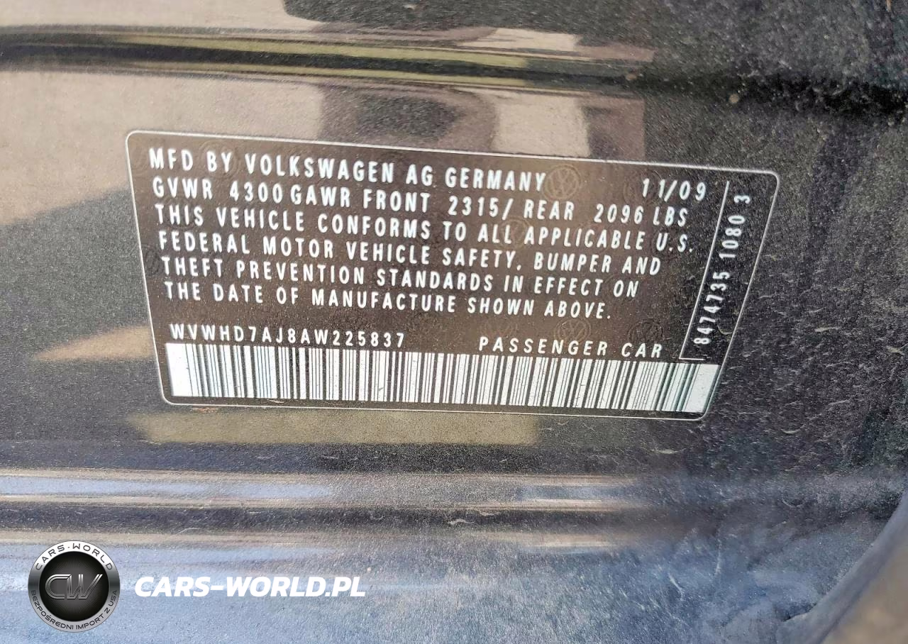 2010 Volkswagen Gti VIN:WVWHD7AJ8AW225837 - 14