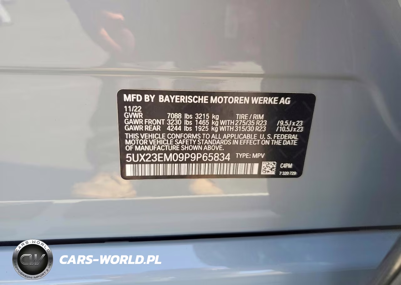 2023 BMW X7 xDrive40I VIN:5UX23EM09P9P65834 - 13