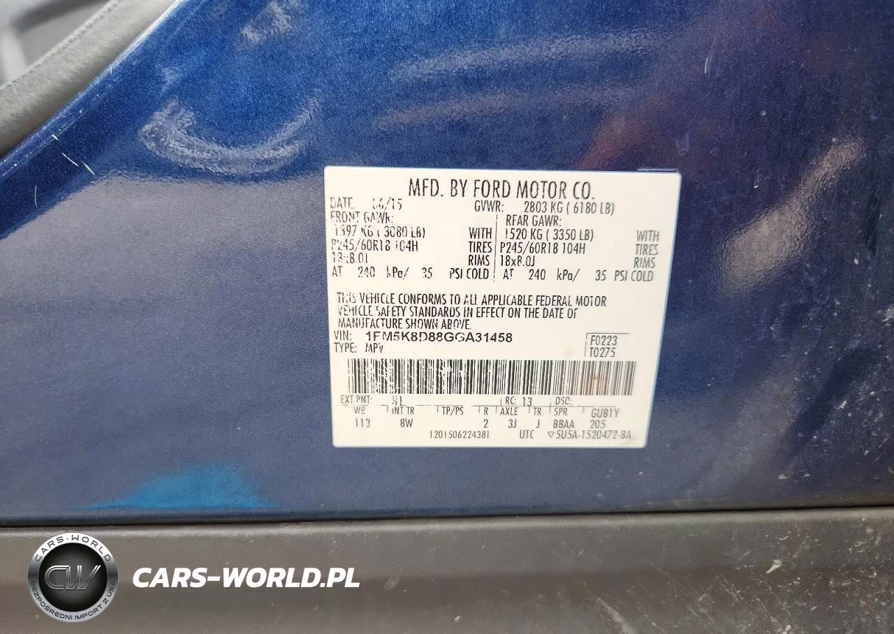 2016 Ford Explorer Xlt VIN:1FM5K8D88GGA31458 - 13