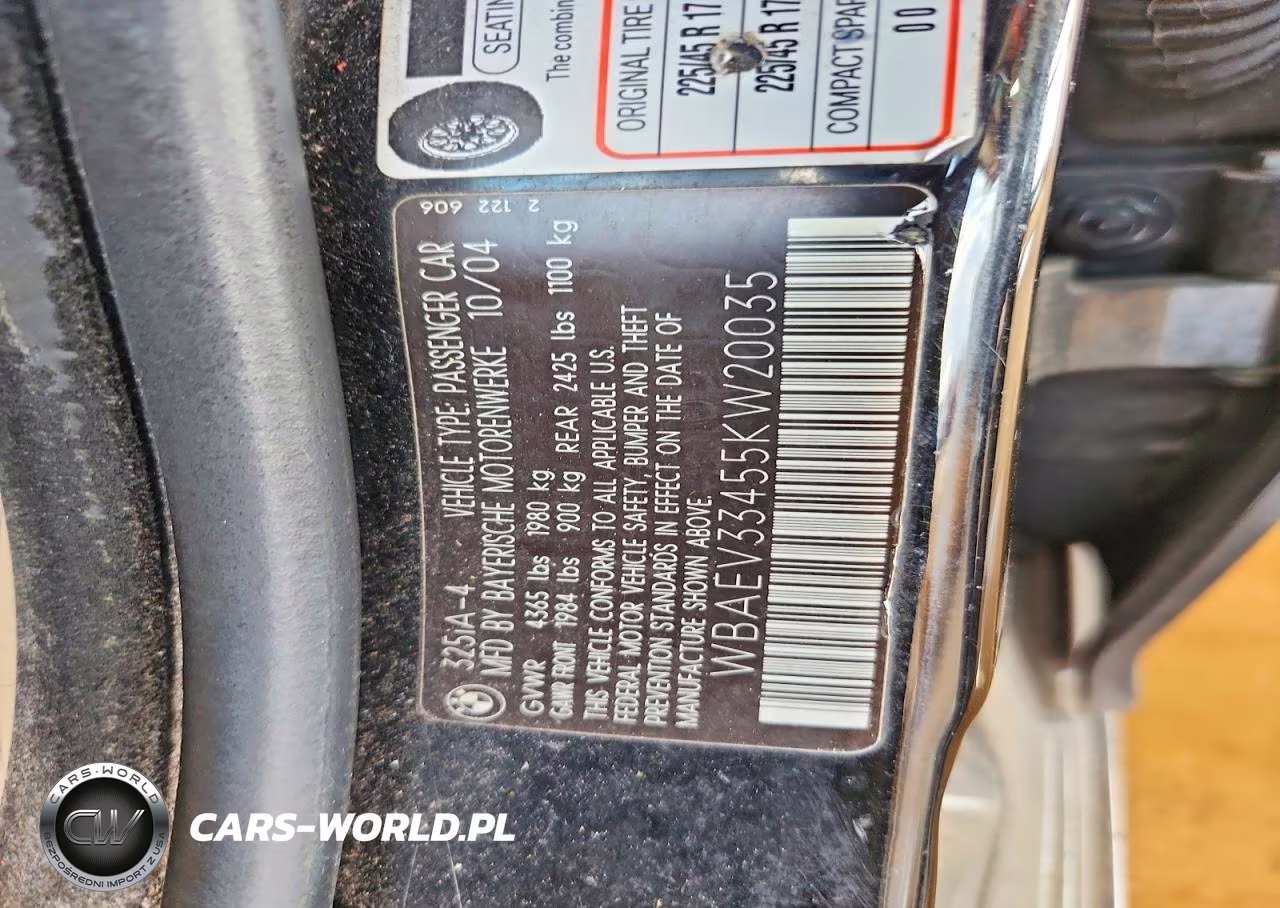 2005 BMW 325 I VIN:WBAEV33455KW20035 - 12