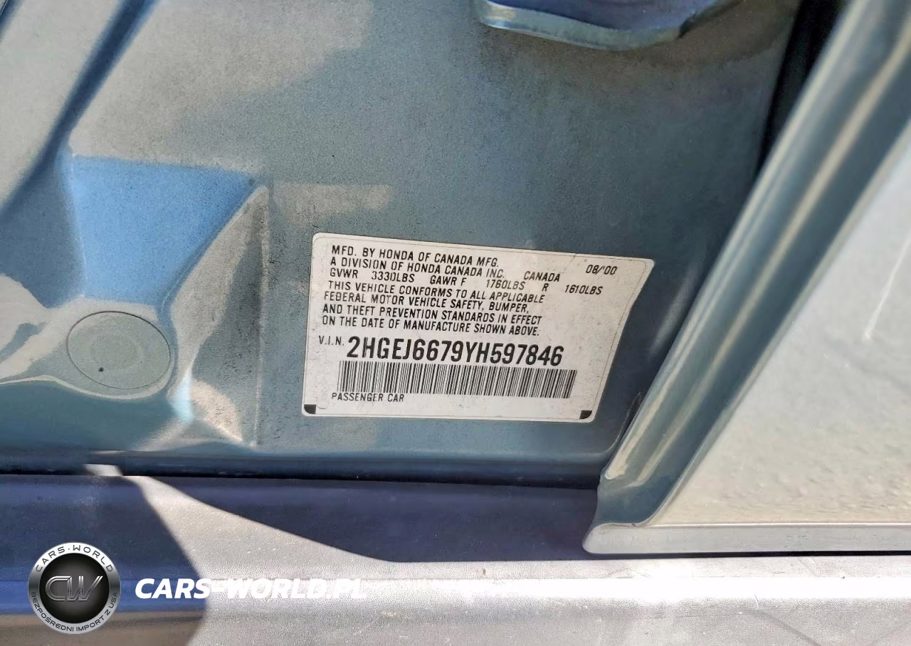 2000 Honda Civic Lx VIN:2HGEJ6679YH597846 - 12