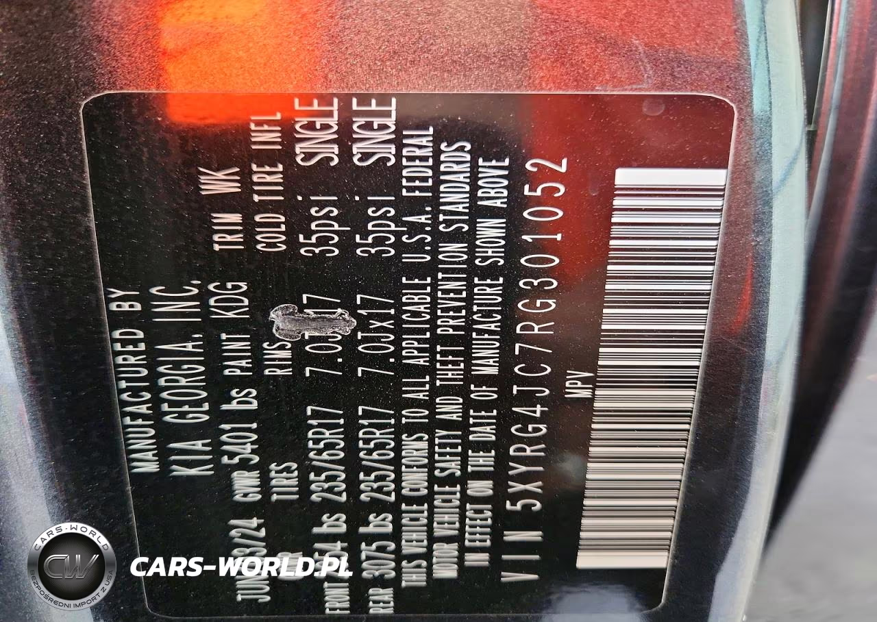 2024 Kia Sorento Lx VIN:5XYRG4JC7RG301052 - 14