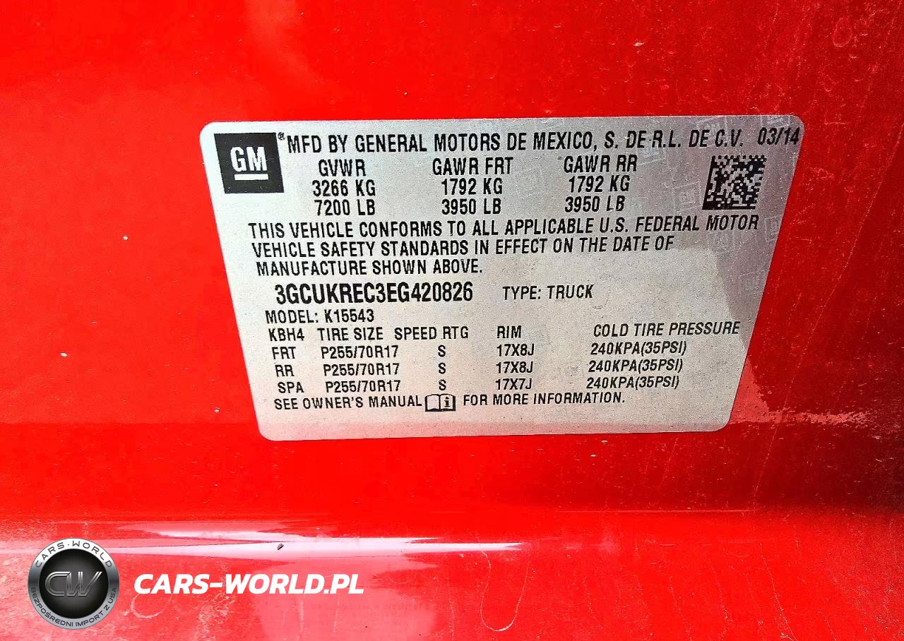2014 Chevrolet Silverado K1500 Lt VIN:3GCUKREC3EG420826 - 12