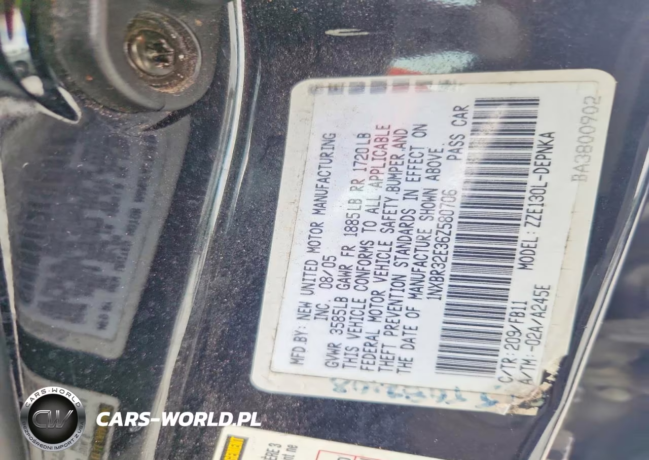 2006 Toyota Corolla Le VIN:1NXBR32E36Z580706 - 12