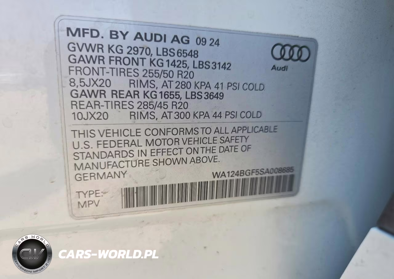 2025 Audi Q6 E-Tron Premium Plus VIN:WA124BGF5SA008685 - 14