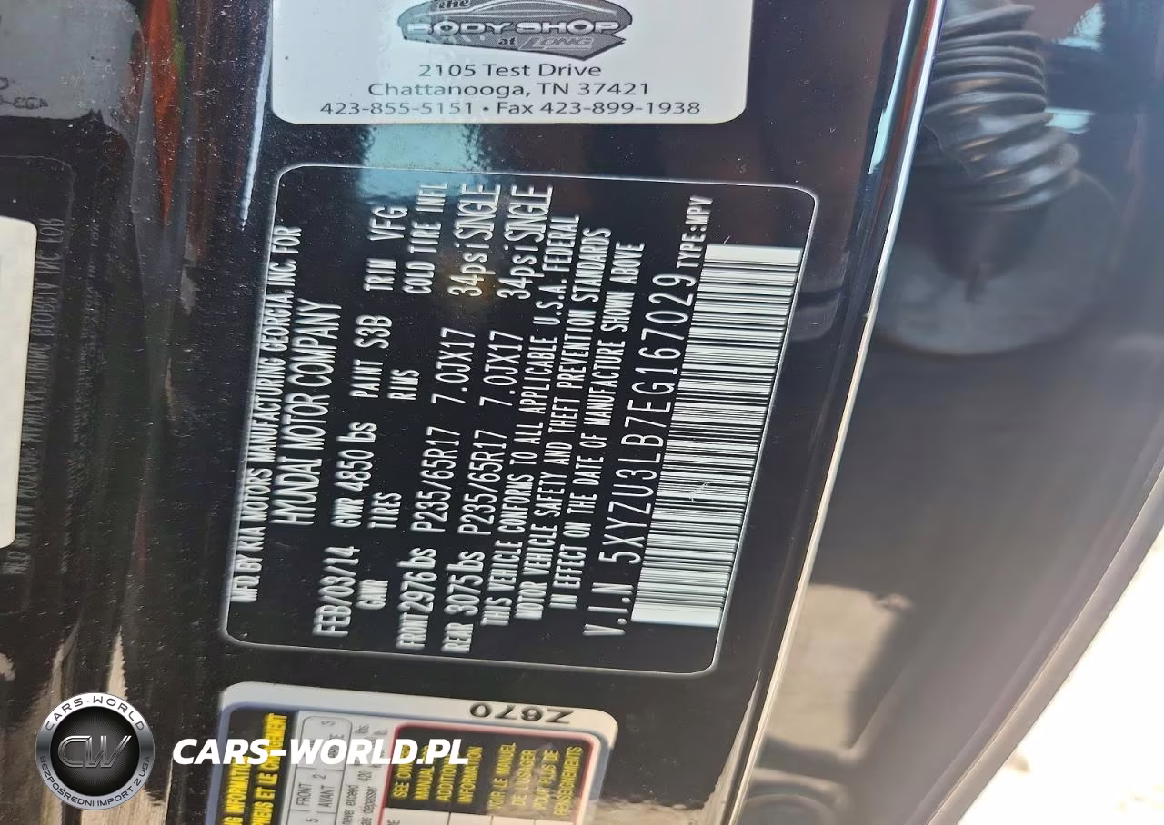 2014 Hyundai Santa Fe Sport 2.4L VIN:5XYZU3LB7EG167029 - 13