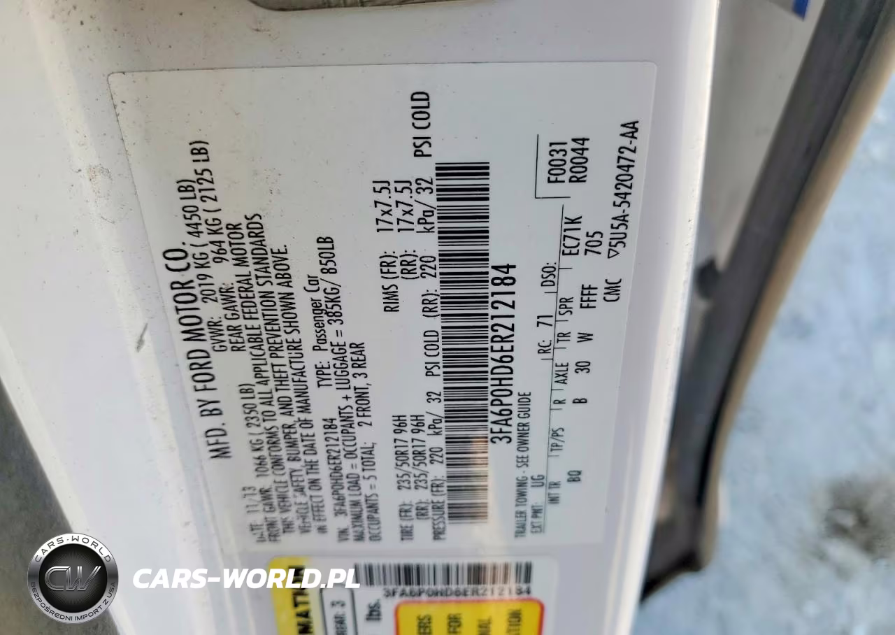 2014 Ford Fusion Se VIN:3FA6P0HD6ER212184 - 13