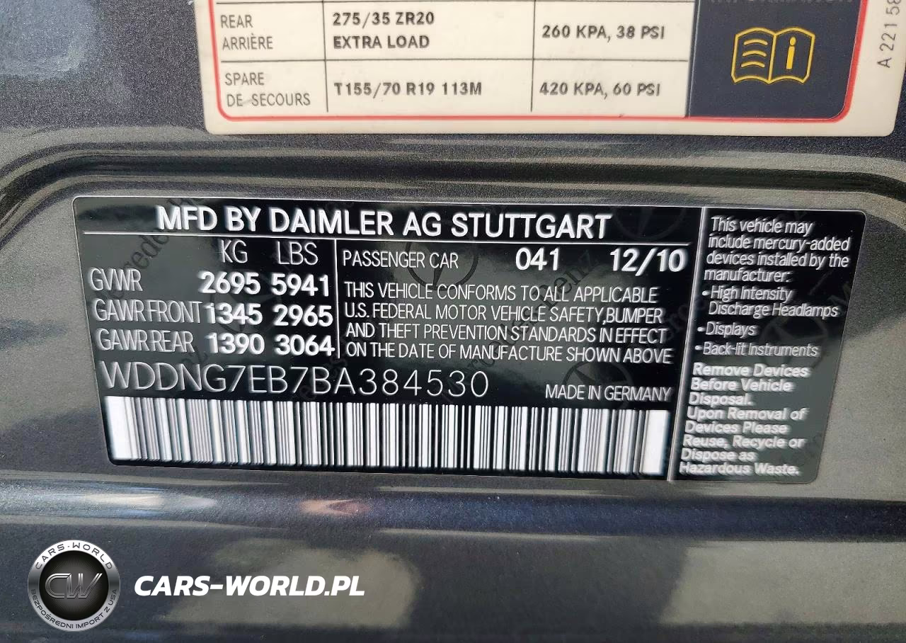 2011 Mercedes-Benz S 63 Amg VIN:WDDNG7EB7BA384530 - 12