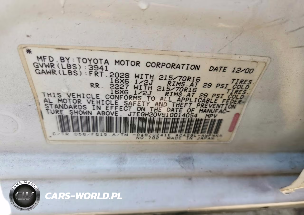 2001 Toyota Rav4 Base VIN:JTEGH20V910014054 - 13