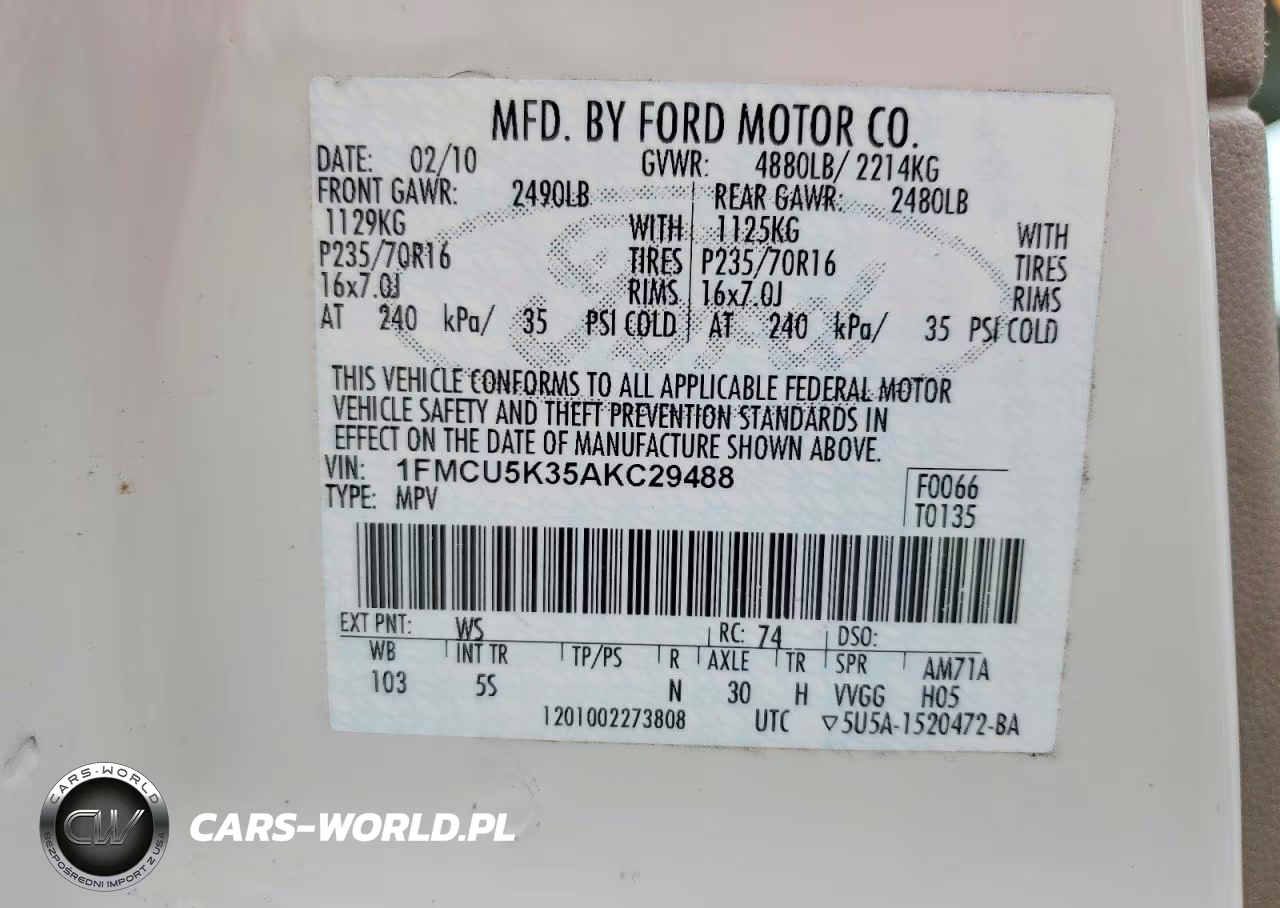 2010 Ford Escape Hybrid VIN:1FMCU5K35AKC29488 - 13