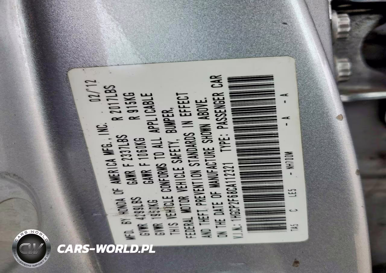2012 Honda Accord Se VIN:1HGCP2F68CA112321 - 13