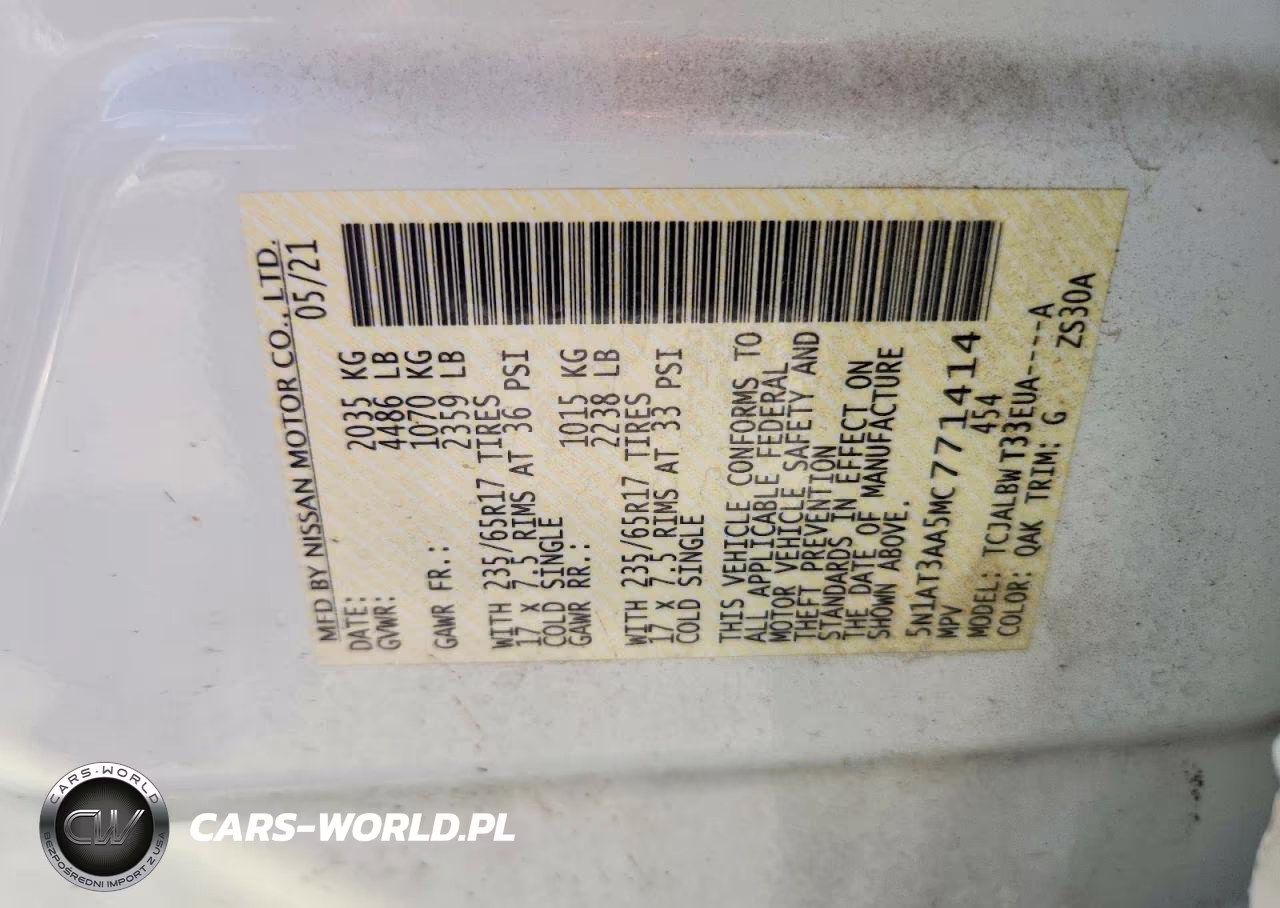 2021 Nissan Rogue S VIN:5N1AT3AA5MC771414 - 12