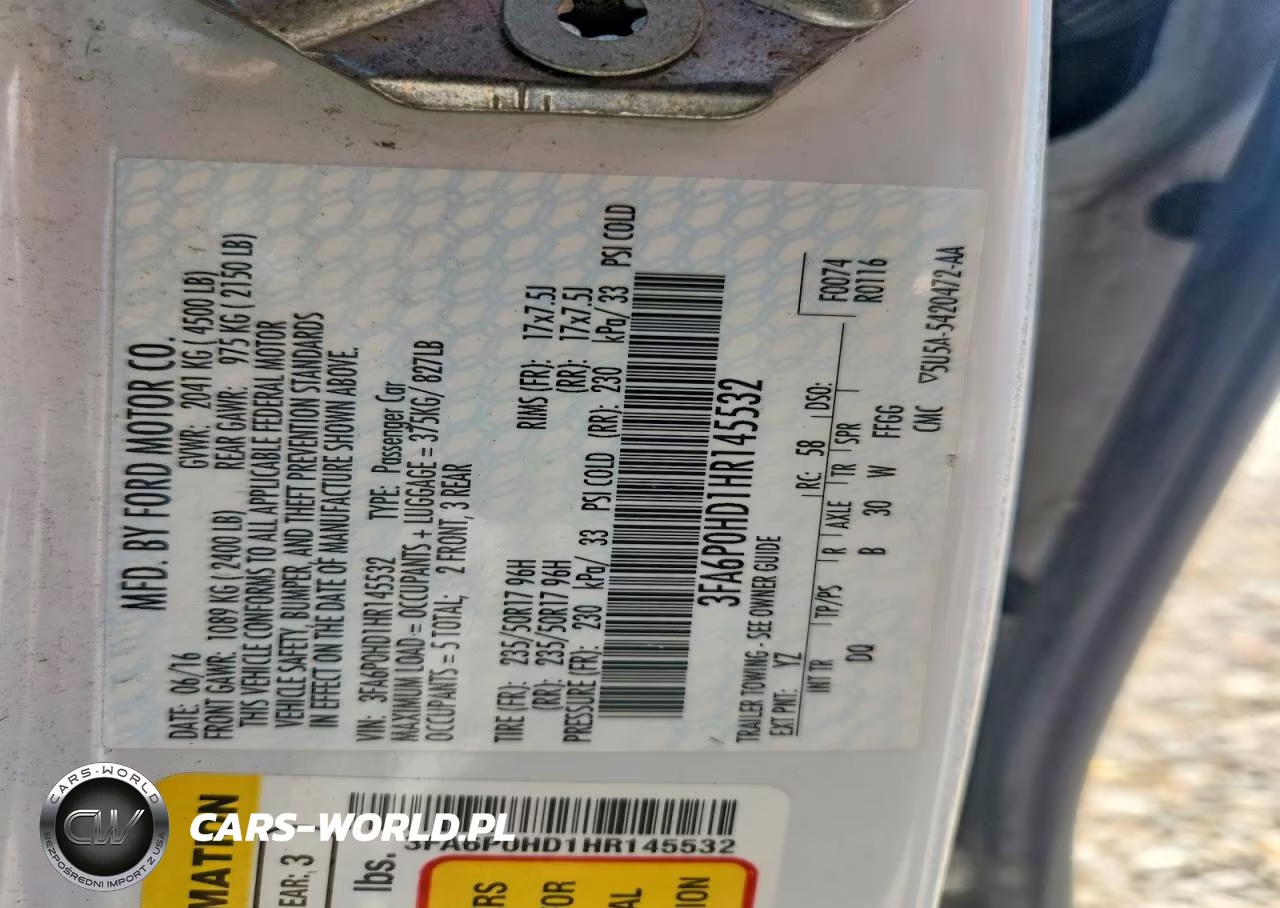 2017 Ford Fusion Se VIN:3FA6P0HD1HR145532 - 12