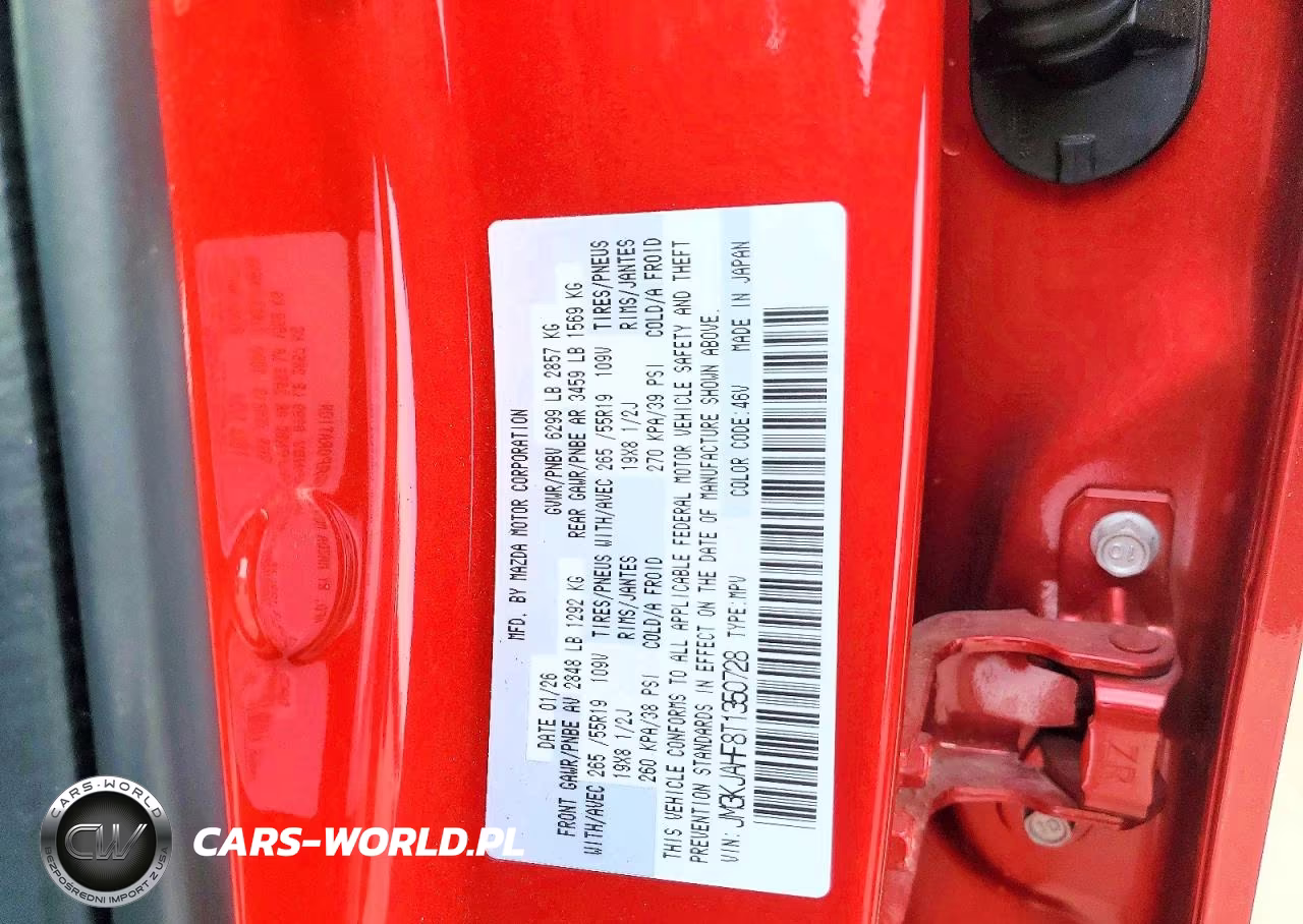 2026 Mazda Cx-70 Sc VIN:JM3KJAHF8T1350728 - 14